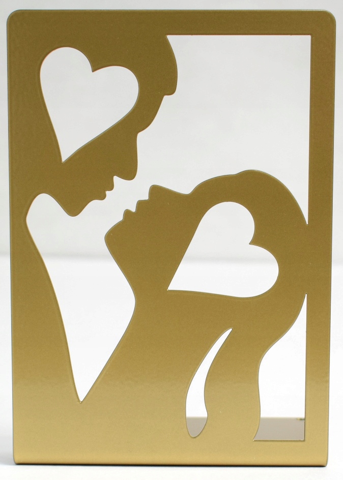 Podpórka do książek Zakochani Solidna Metal Złota Kolor złoty