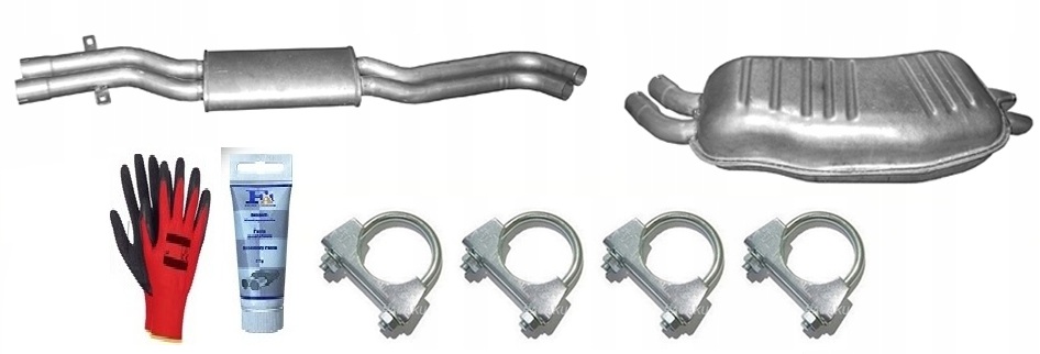 Bmw 3 E46 330 Diesel (2003-2005) Coupé Kombinovaný Sedean sada tlumičů výfuku bonus