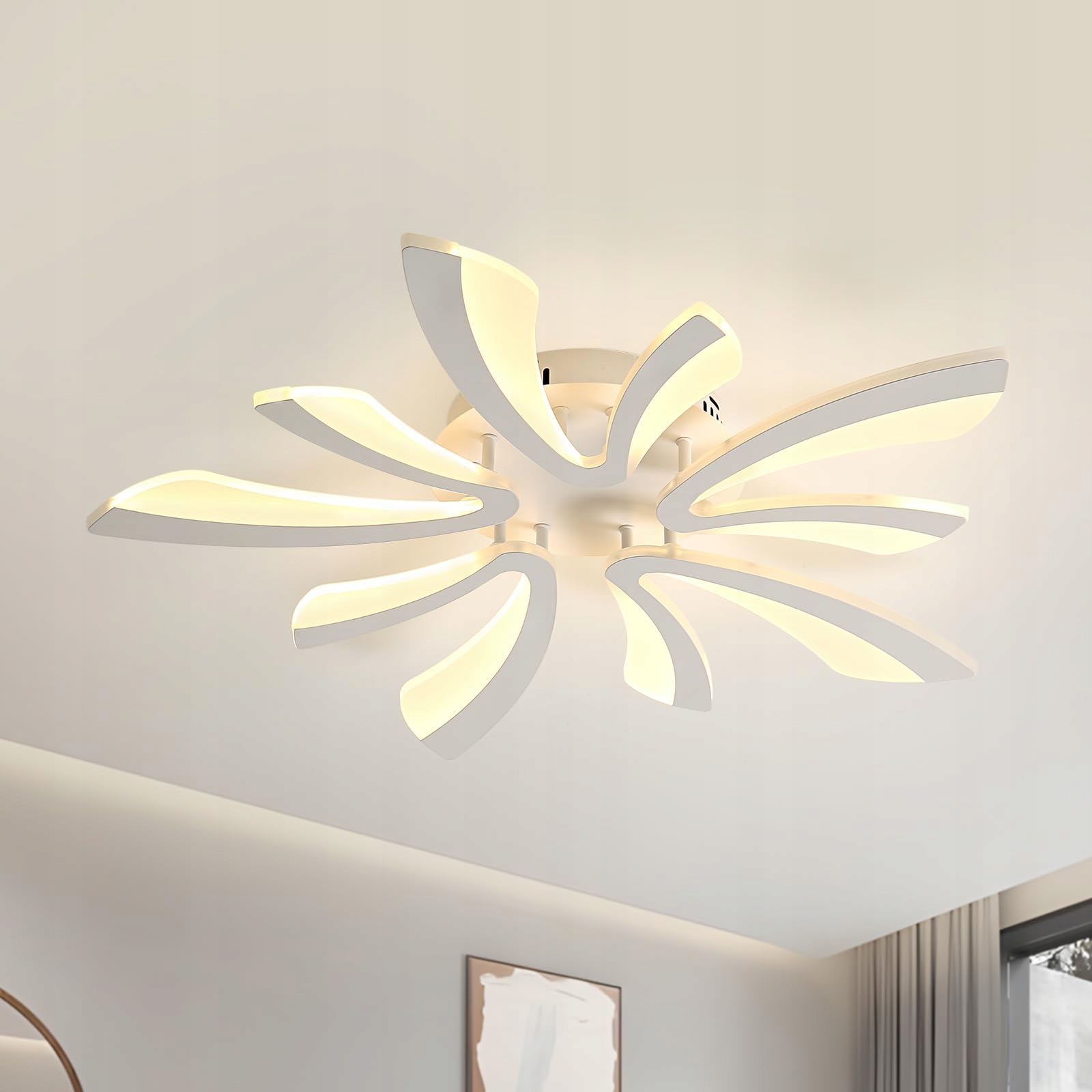 DOŚ/LMW1 Moderní stropní svítidlo, Stropní Svítidlo lustr, bílá, 50W 3000K