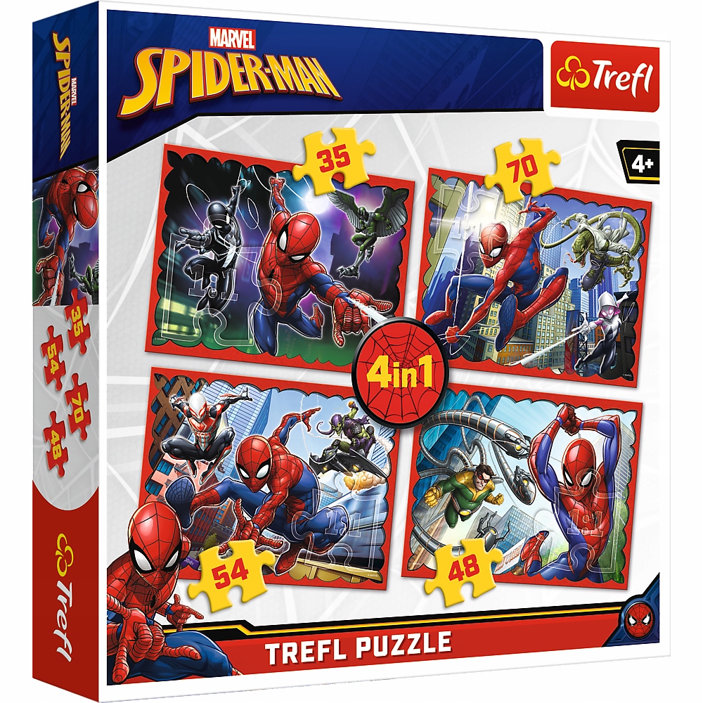 

Puzzle Trefl 4in1 W sieci Spider-Mana