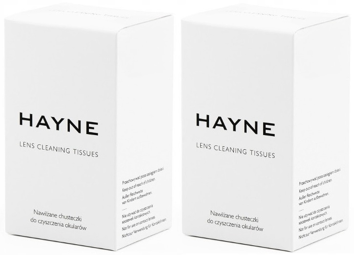 

Chusteczki Do Okularów Nawilżane Hayne 60 Sztuk