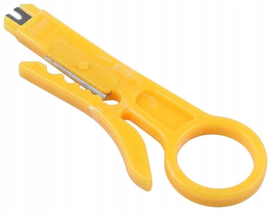 Zaciskarka Wtyków Skrętki Kabli RJ45 + Złącza 25x Wtyk RJ-45 do Zaciskania Model Zaciskarka Wtyków RJ45 RJ 45 + Ściągacz Izolacji