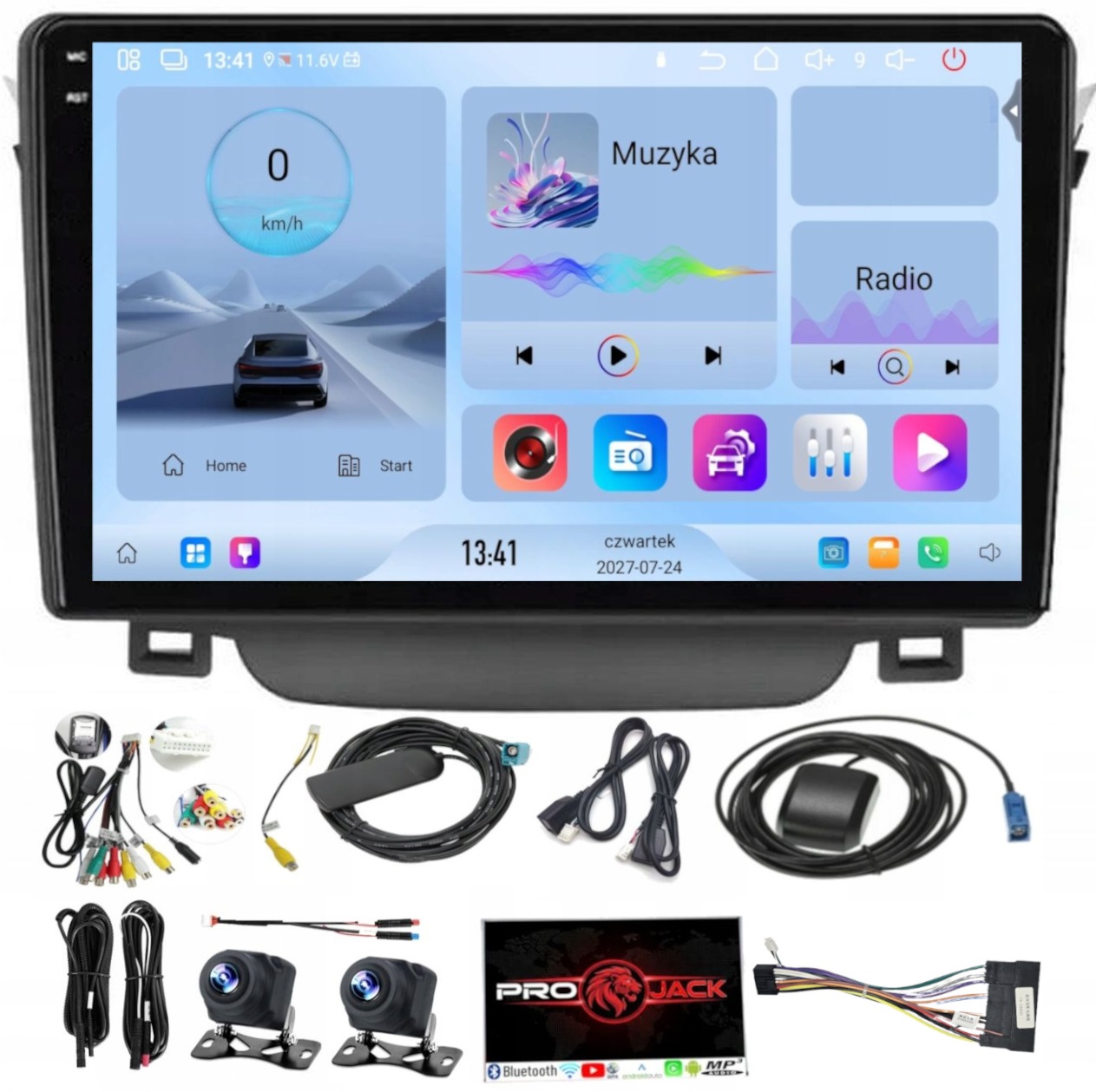 Rádio Navigace Android Carplay Bt Hyundai I30 Elantra 2011-17 4GB 64GB Sim