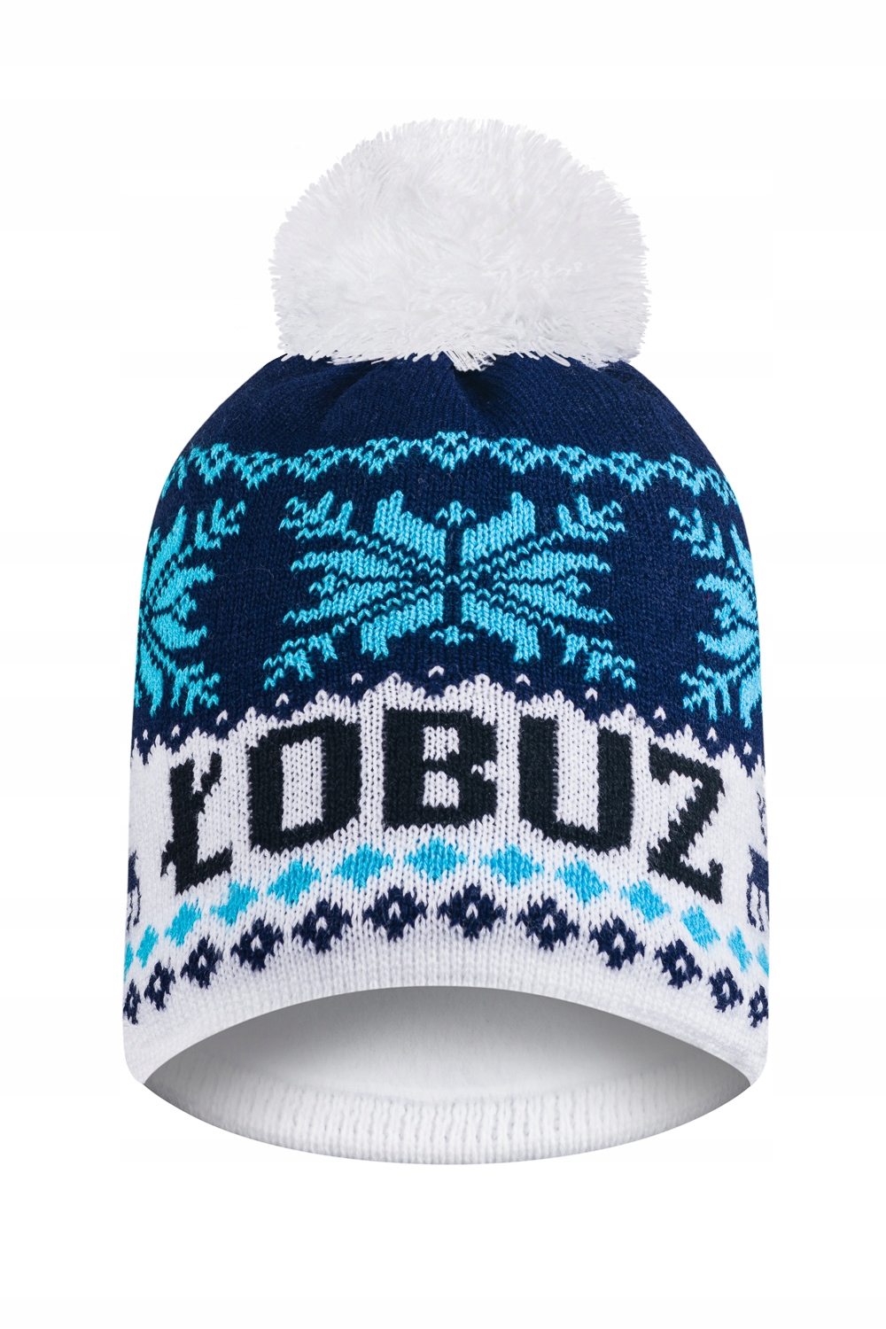 

Czapka Zimowa z polarem Łobuz pompon ciepła