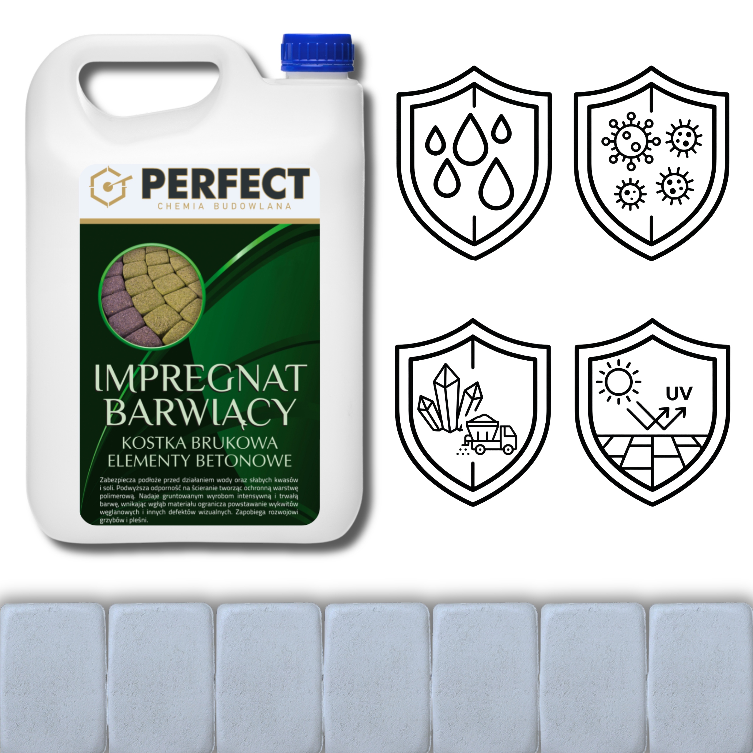 Impregnat Barwiący Do Betonu Kostki Brukowej 10l Szary