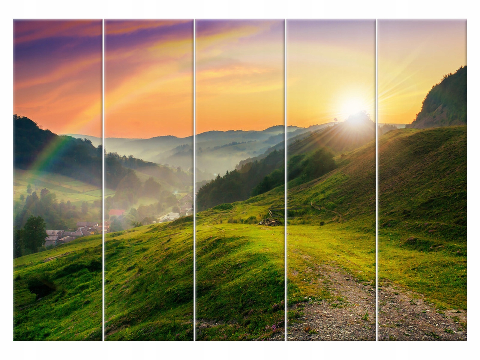 

Obraz 225x160 Pejzaż WIdok na wioskę Drzewo