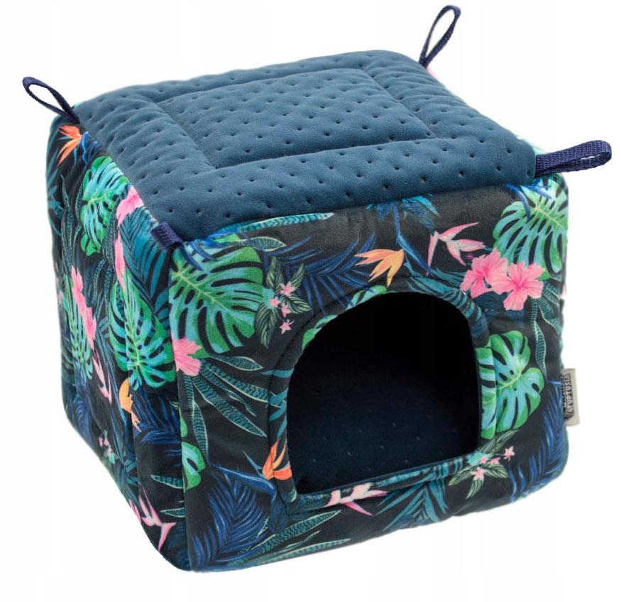 Levně Domeček Kostka Pro Morče Krysa Úkryt Tropický Les Měkký