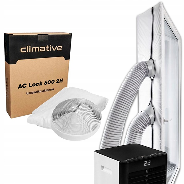 Okenní těsnění pro klimatizaci 2 trubky, těsnění pro balkonové okno 6 m