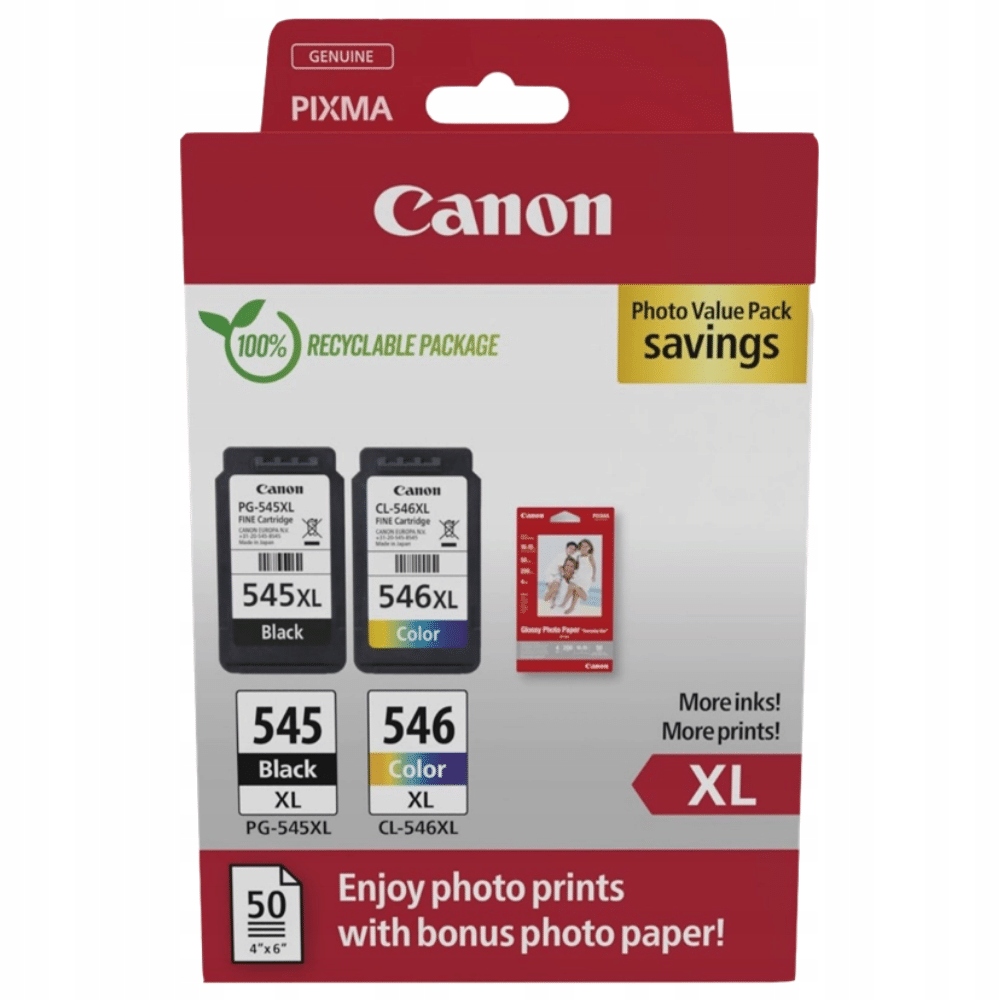 Inkoust Canon 545XL 546XL 8286B011AA sada
