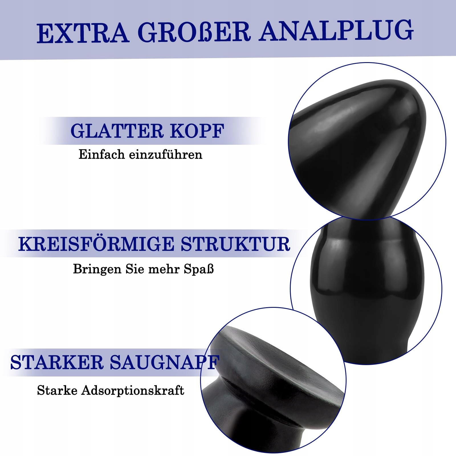 BDSMAGE Korek Analny XXL Analdildo Analkugeln Zabawki Erotyczne Dla Par — miniatura 3