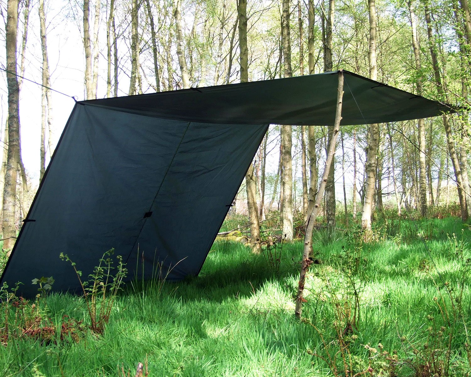 DD TARP XL Zielona Płachta Przeciwdeszczowa Namiotowa 4,5 x 3 m — miniatura 7