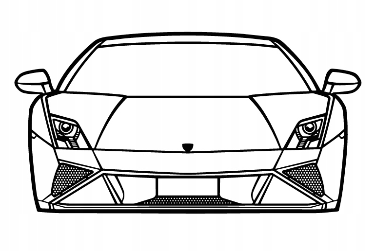 nástěnná dekorace Obraz Auto Lamborghini Gallardo Front View 2013