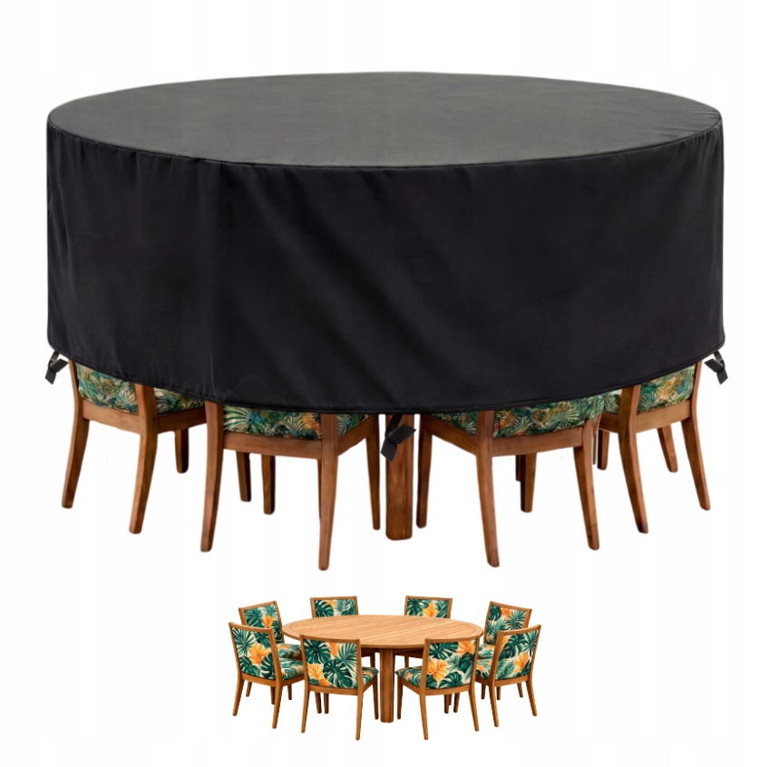 Kulatý obal na zahradní nábytek Rozměr 220 cm x 80 cm Voděodolný