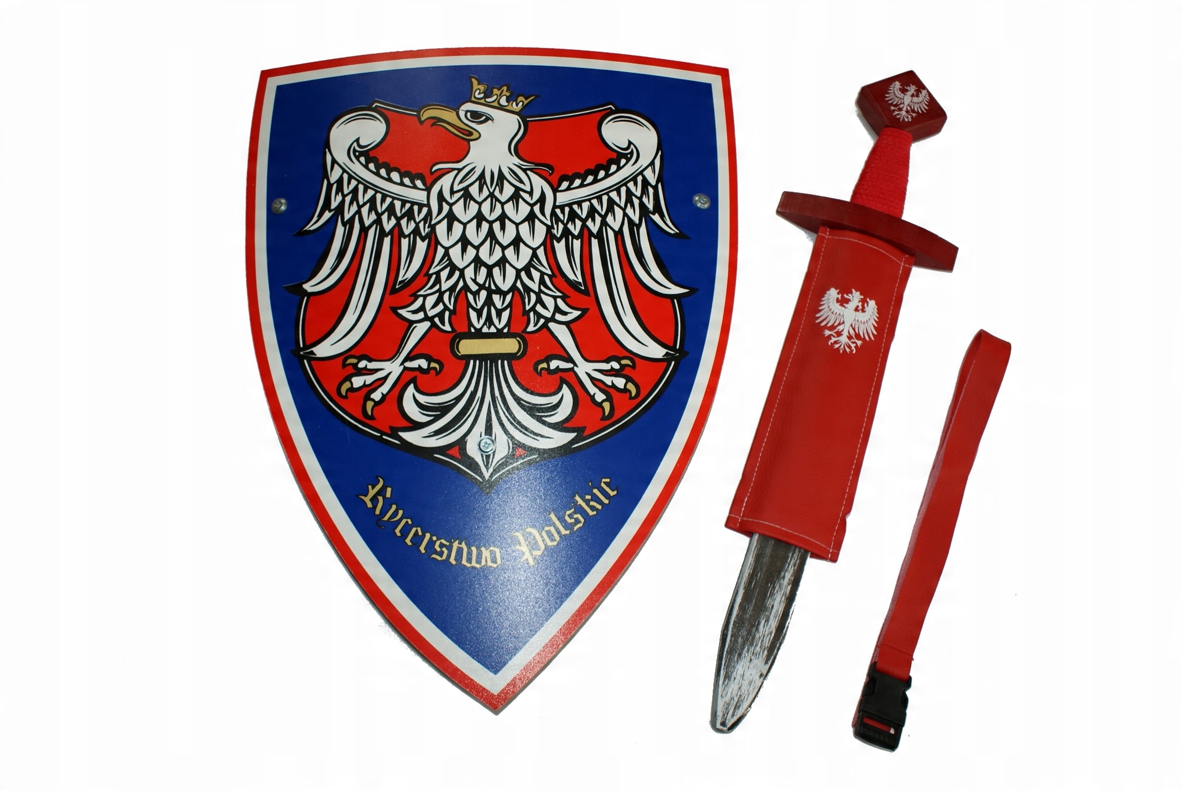 

Strój rycerz orzeł granat: tarcza miecz 52 pochwa