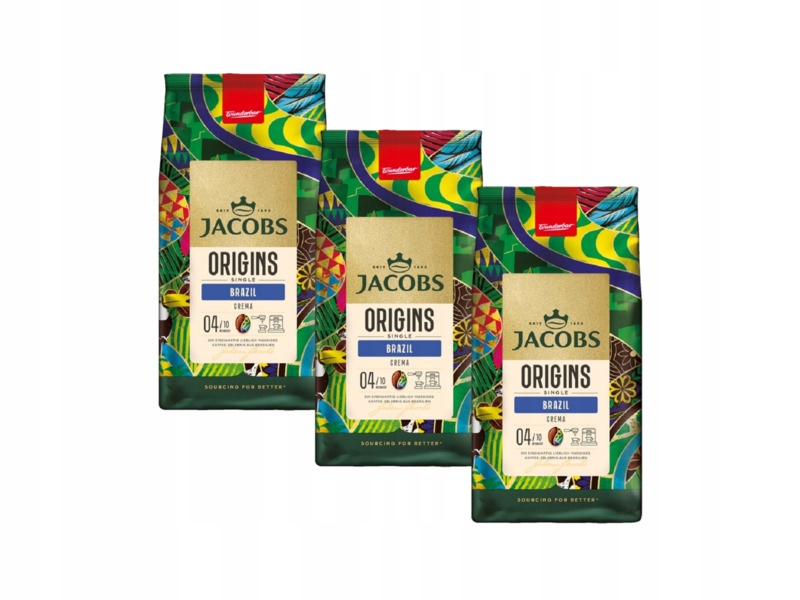 Kawa ziarnista Jacobs Origins Single Brazil 3 x 1 kg