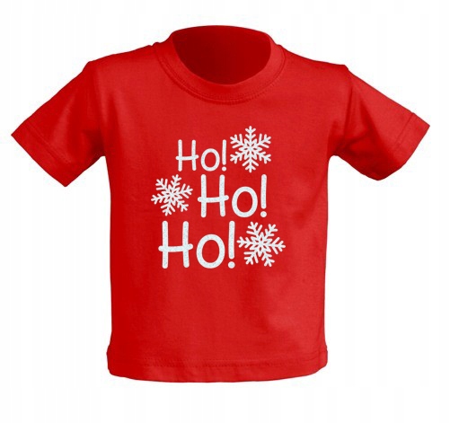 

Koszulka czerwona nadruk święta Ho Ho Ho 5-6 lat