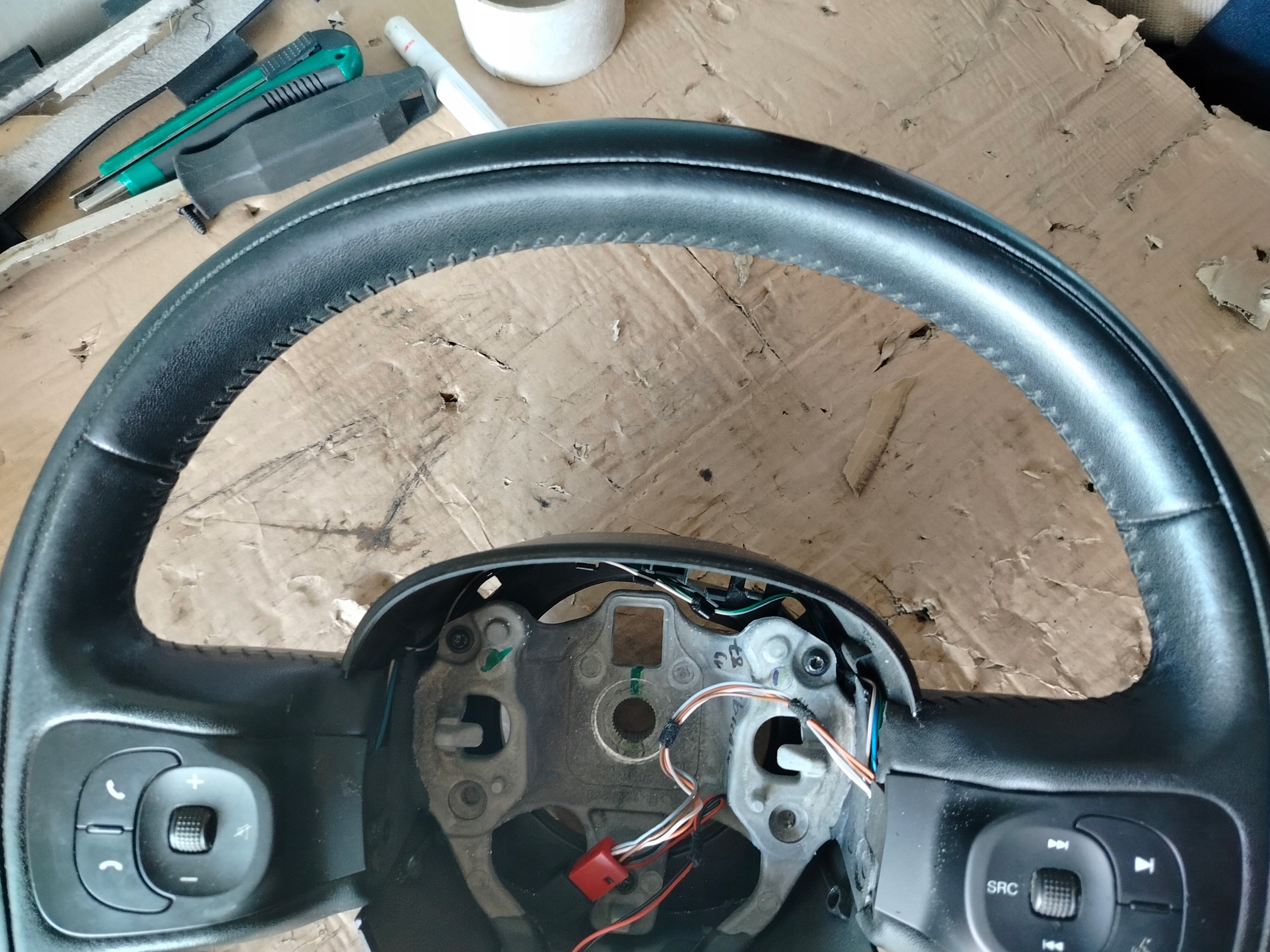 lenkrad Leder MULTIFUNKCJA FIAT 500L 12