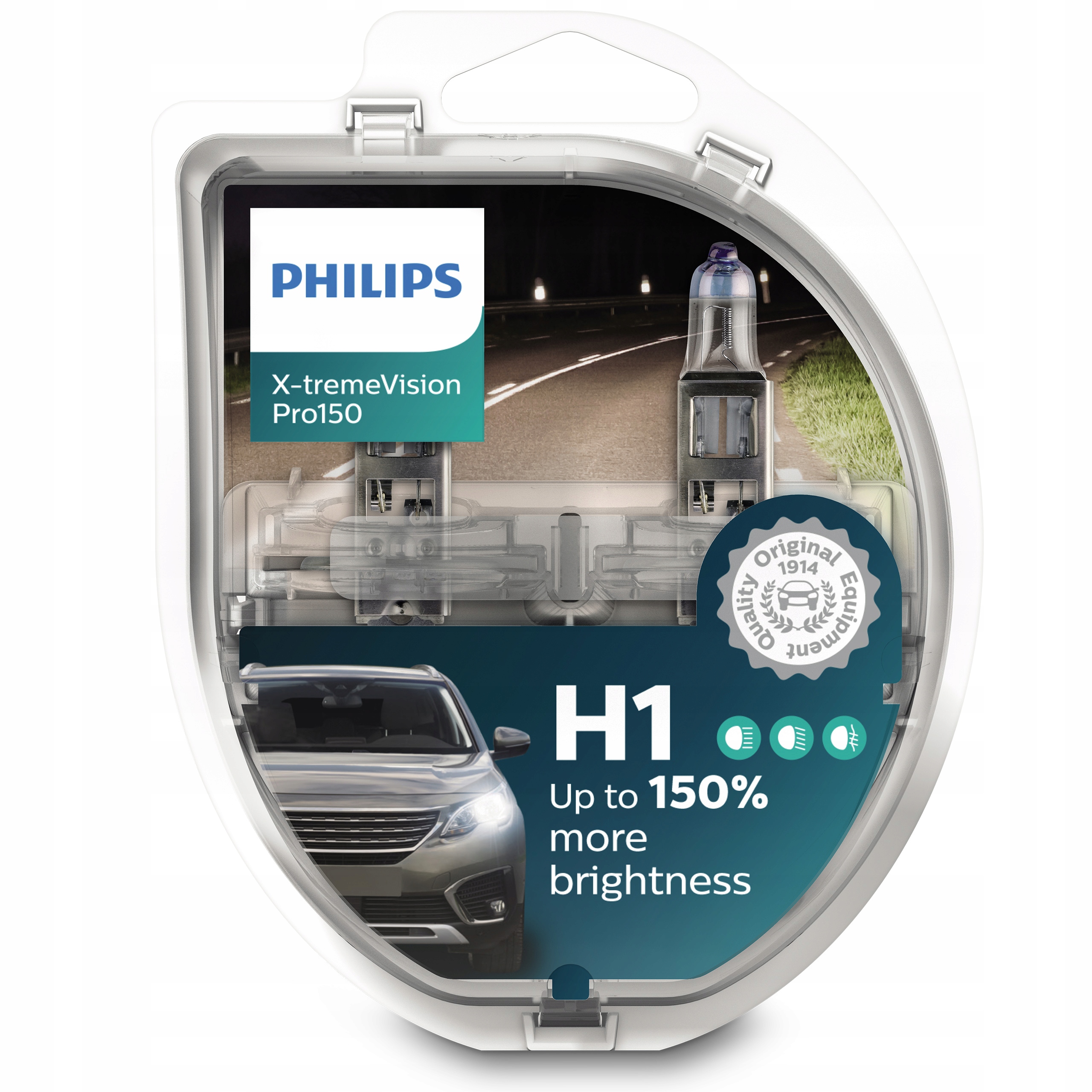 Philips Żarówki H1 X-Treme Vision Pro150 +150% Podstawa P14.5s
