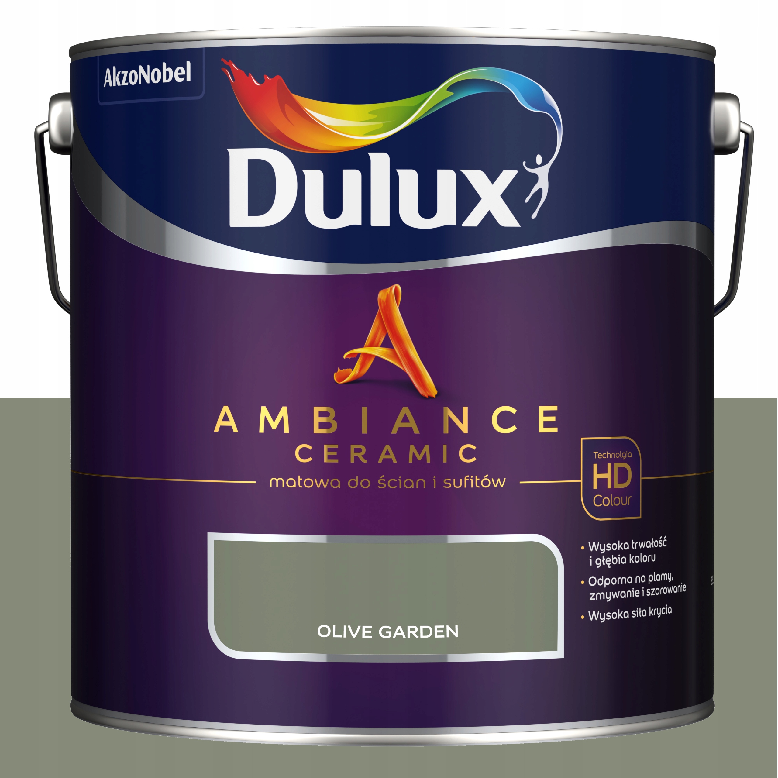 Farba ceramiczna do ścian i sufitów Dulux Ambiance Olive Garden mat 2,5L