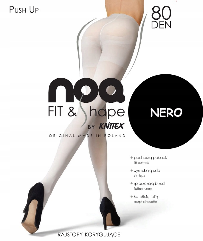 

knittex Push-up rajstopy 80 den modelujące 4 L