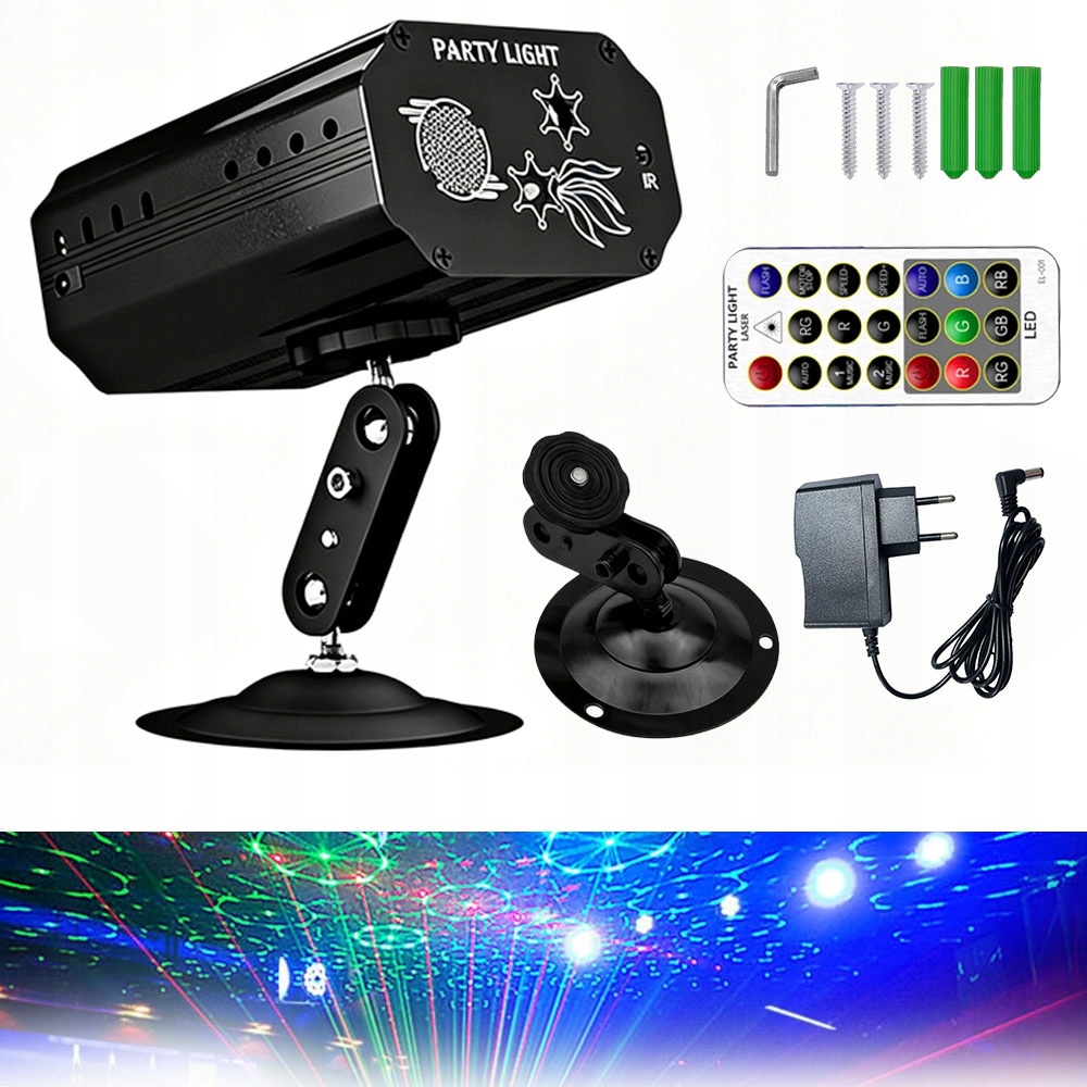 Diskotékové světlo Led Rgb projektor s dálkovým ovládáním