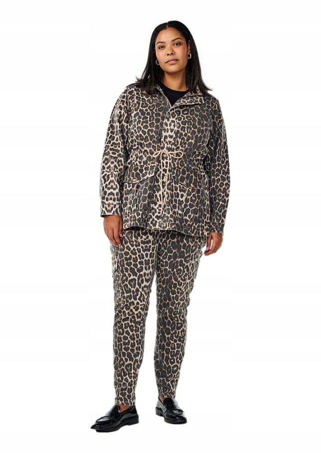 Zizzi Bavlněná Bunda S Leopardím Vzorem 956F 60