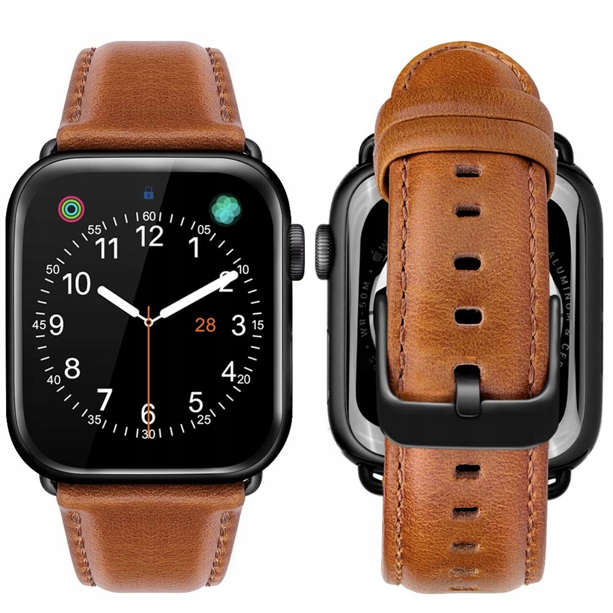 

Skórzany Pasek Opaska Do Apple Watch 7/SE 42/44/45