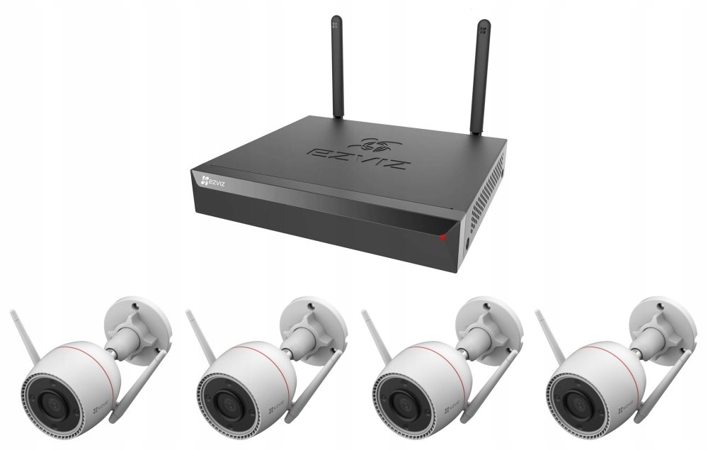 Ezviz H3C 2K+ Wi-Fi Kit/ bullet/ 4Mpix/ 1x Nvr CS-X5S-R100-8W/ 4x Ip kamera