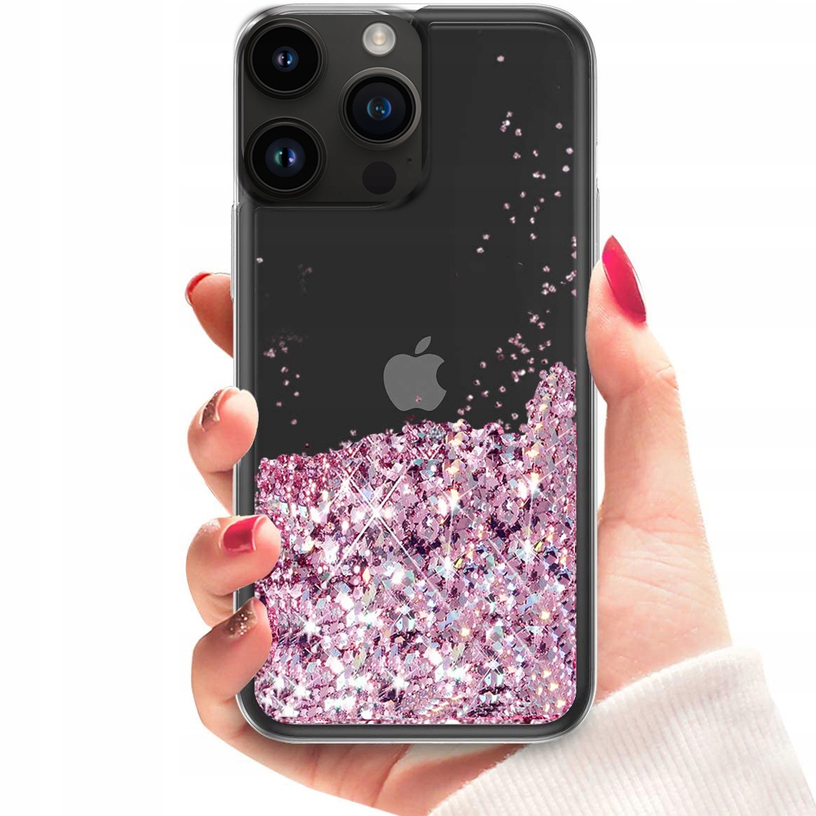 

Etui do Iphone 14 Pro Brokat Liquid Case Szkło