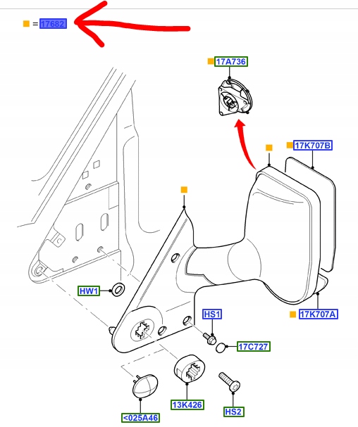LUSTERKO ZEWNĘTRZNE LEWE FORD TRANSIT 2001-14