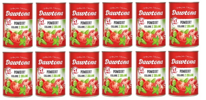 Levně 12 x 400 g Dawtona Rajčata krájená s bylinkami Svařovací