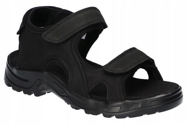 American Club CY113 Pevné Nazouváky, Kožené Sandály Na Suchý Zip Černé 41