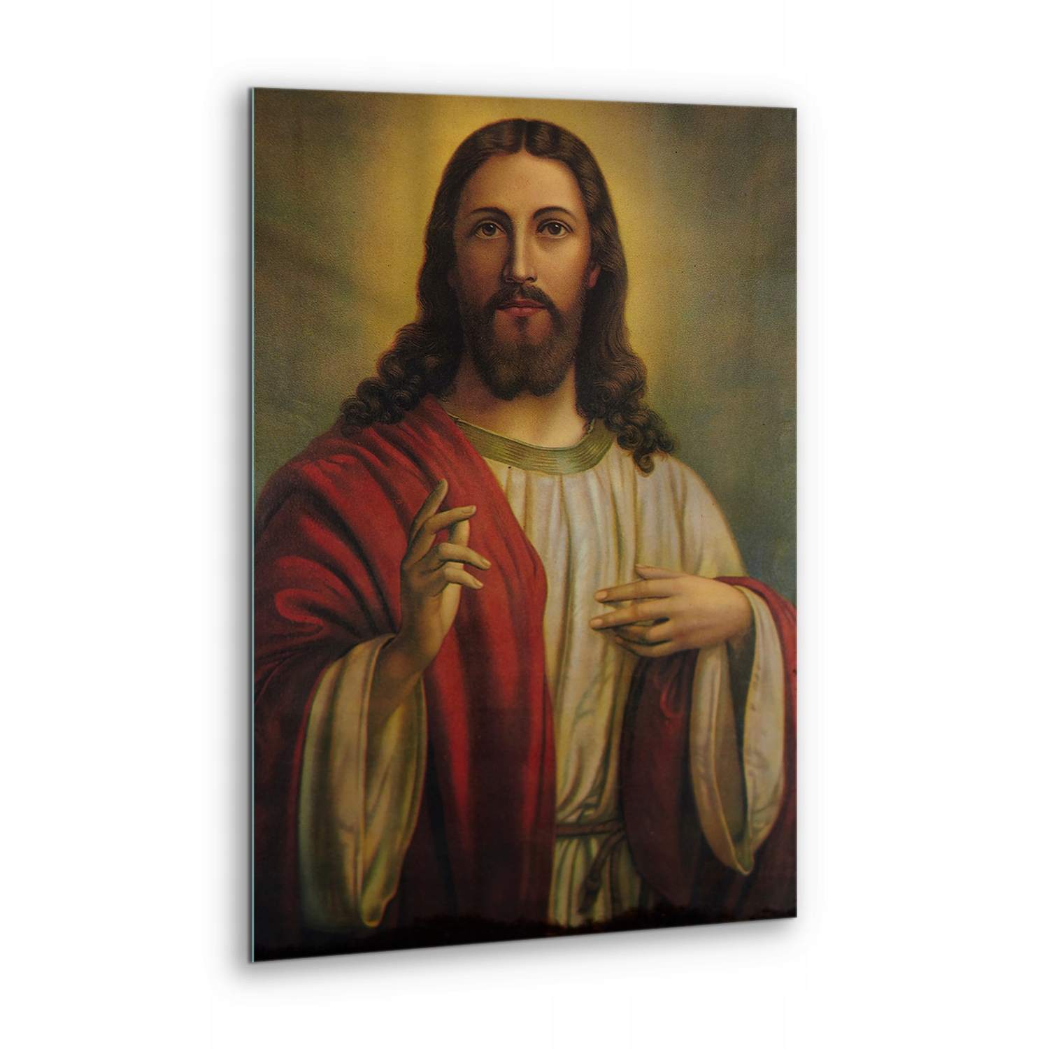 Obraz na skle do ložnice Ikona Ježíše Krista