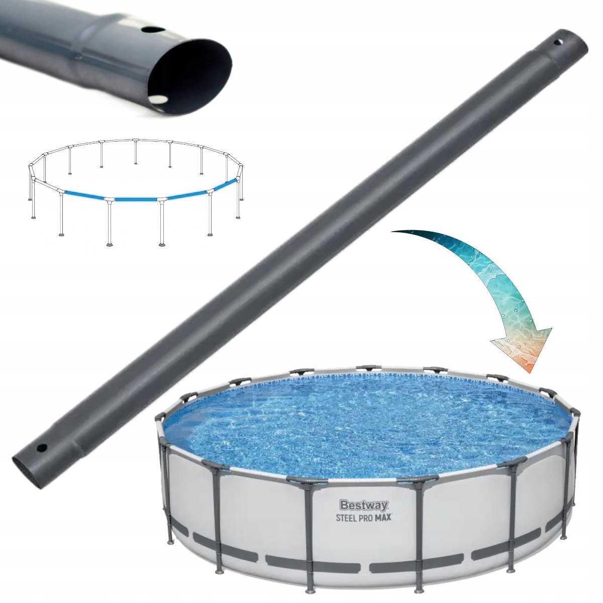 Příčka rámu do bazénu Bestway 56488 – originální vodorovná trubka