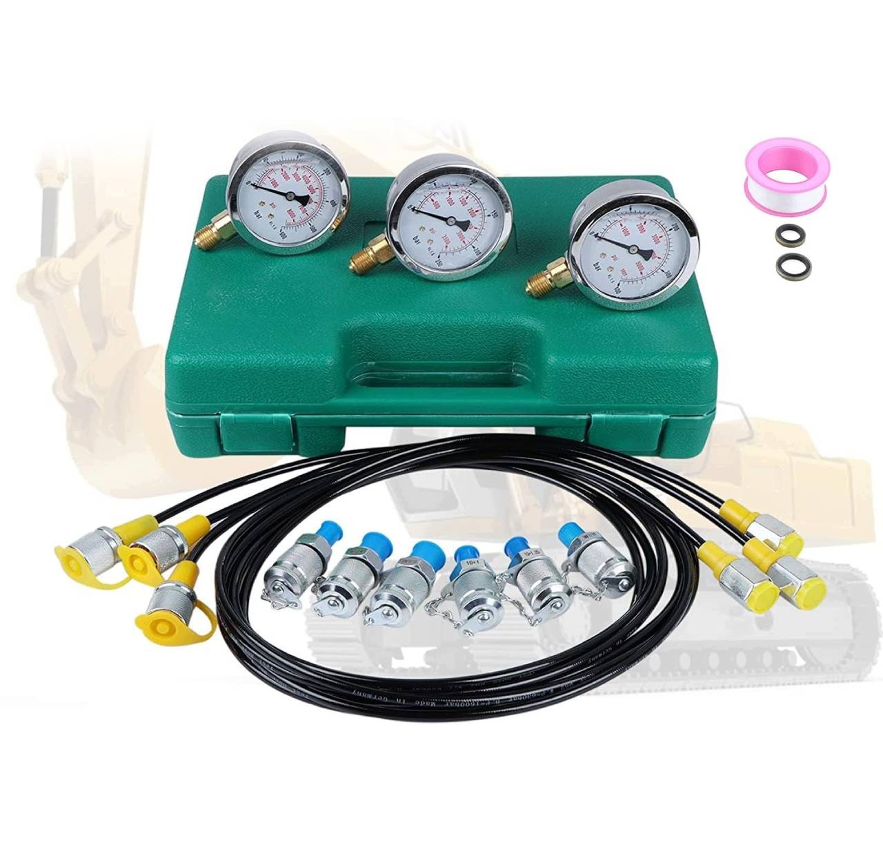 Sada pro testování hydraulického tlaku, měření tlaku v systému