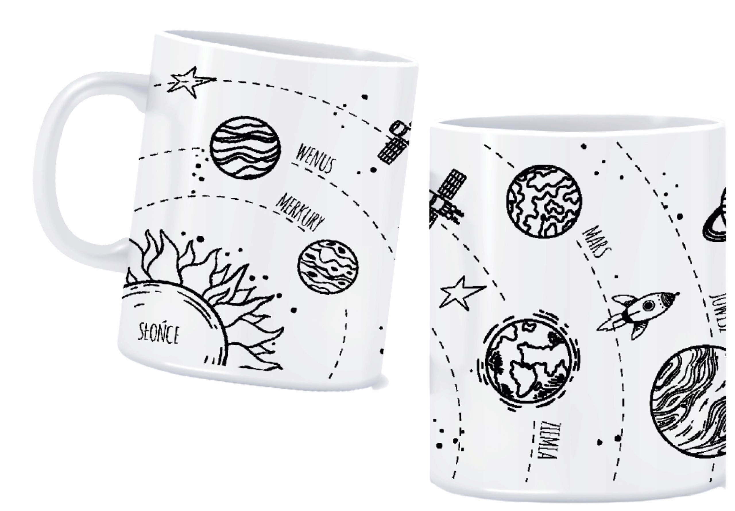 

Kubek z Układem Słonecznym Planety + kartonik