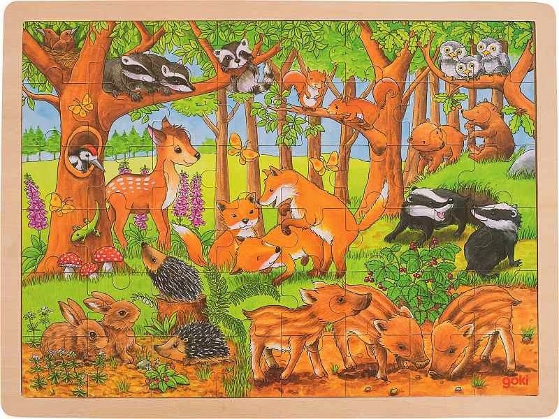 

Puzzle Las i małe zwierzęta 48 el. Goki 3+