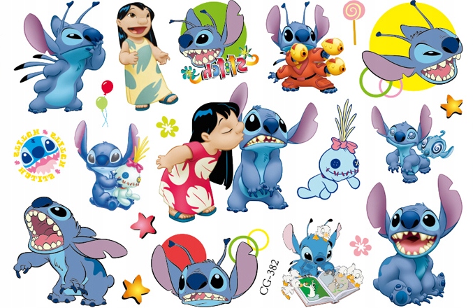 

Tatuaże zmywalne dla dzieci Lilo i Stitch CG382