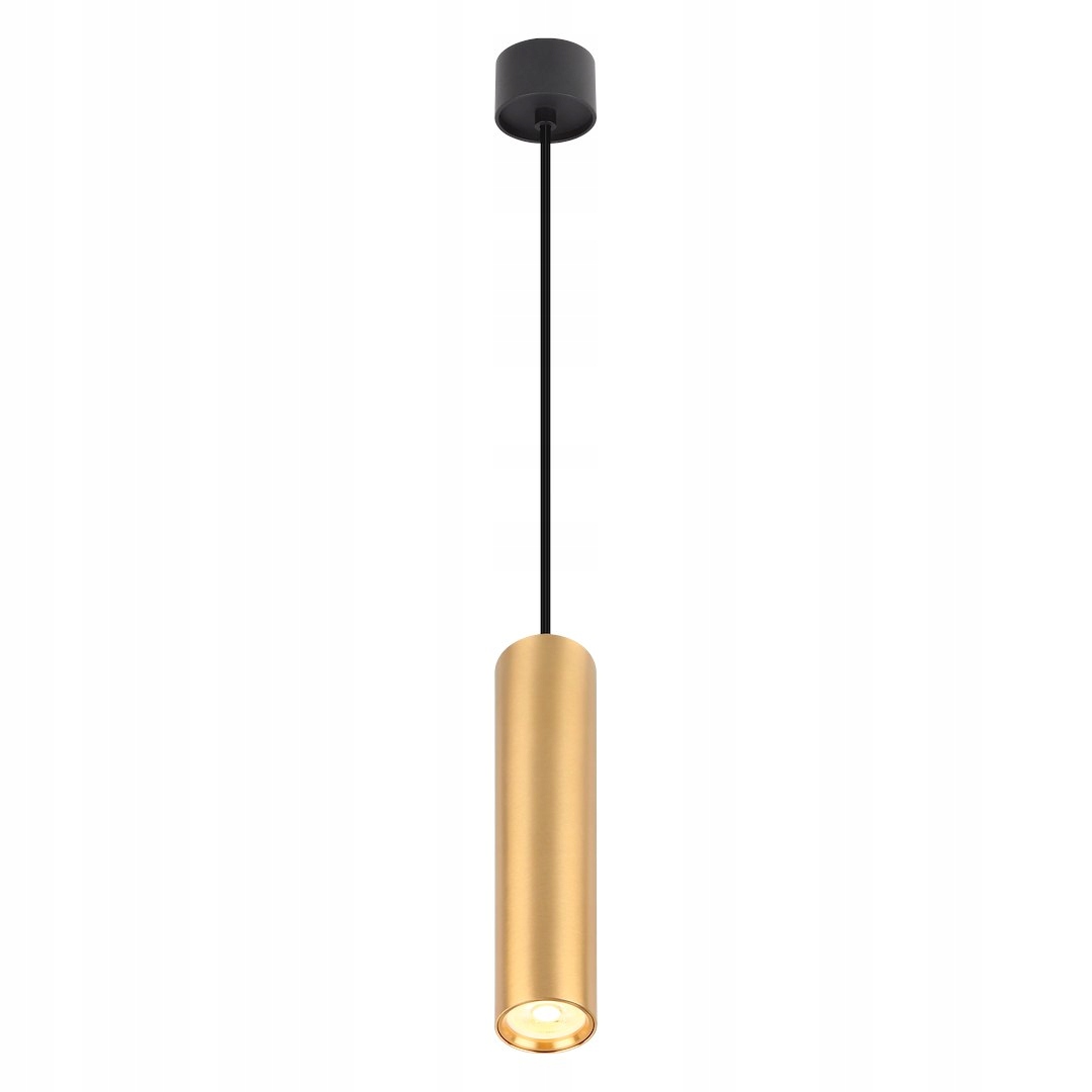 Milagro Závěsná lampa Tuba Genesis Černá Zlatá 1xGU10 Led Nastavitelná 150 cm