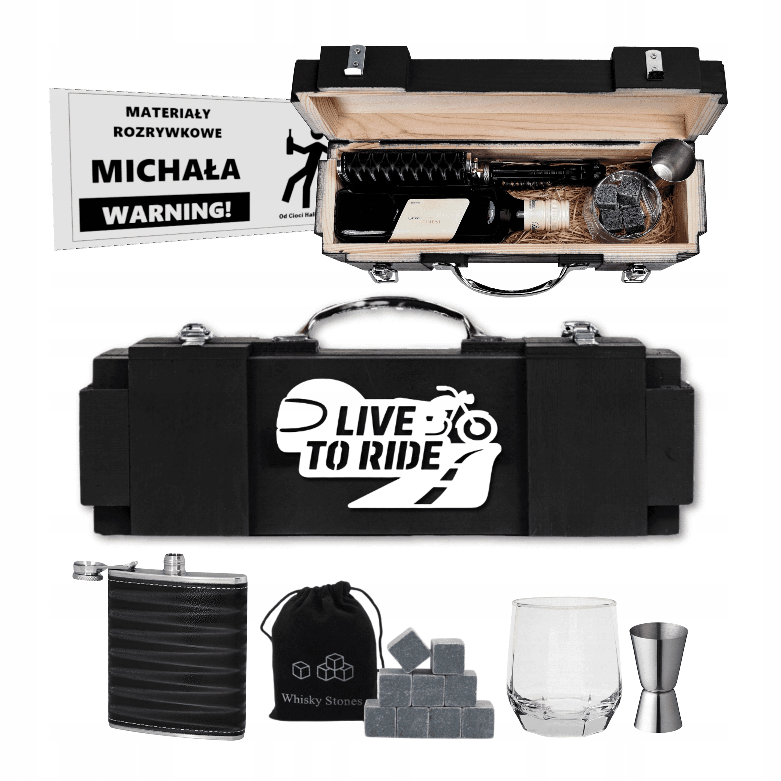 Dárek pro motorkáře Masivní Pevná krabička na narozeniny 18 30 99 Dřevěná