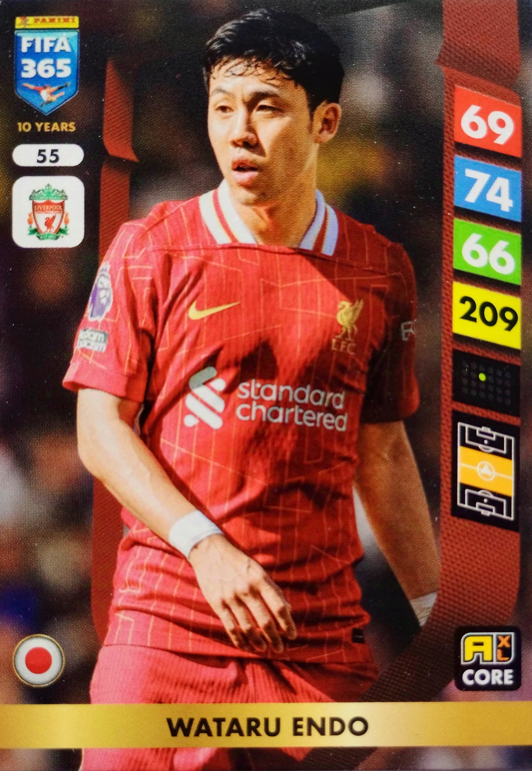 Panini Fifa 365 2025 Core 55 Wataru Endo Liverpool