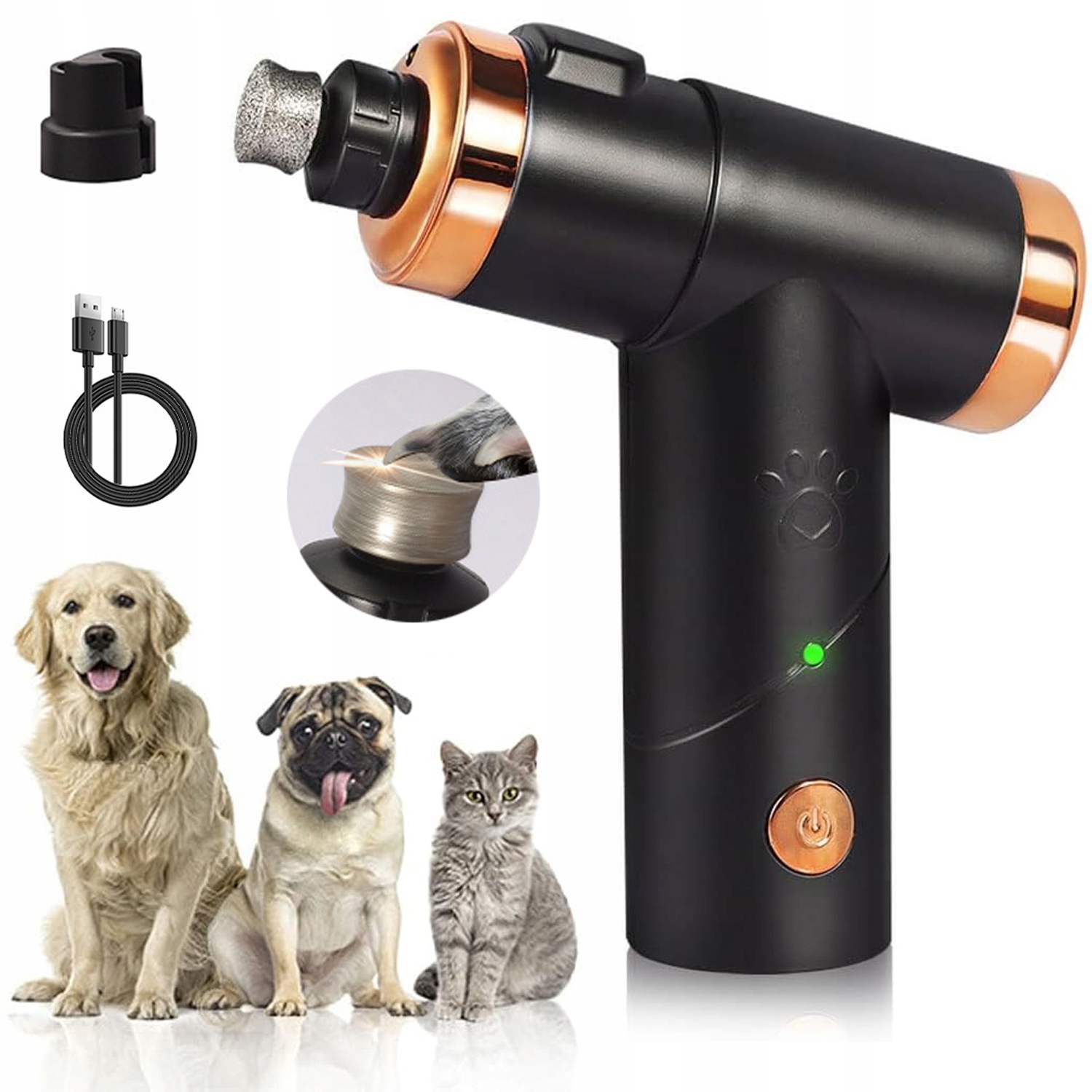 Levně Elektrický Pilník Bruska Na Drápy Pro Zvířata Psy A Kočky