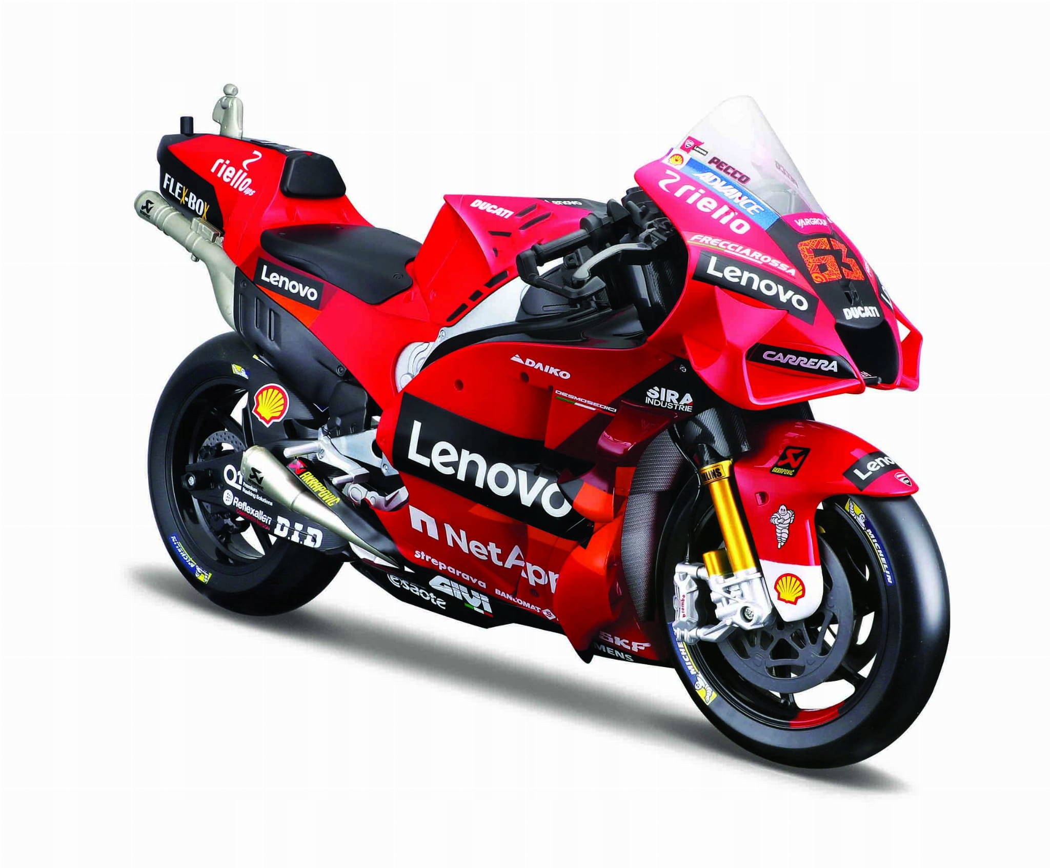 model motocyklu Ducati Lenovo Team 2022 1/6 Maisto 32229