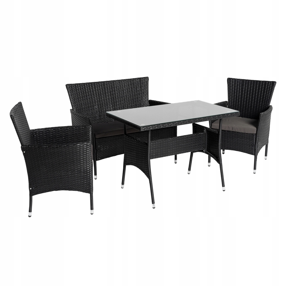 

Zestaw mebli ogrodowych sofa 2 krzesła i Stół