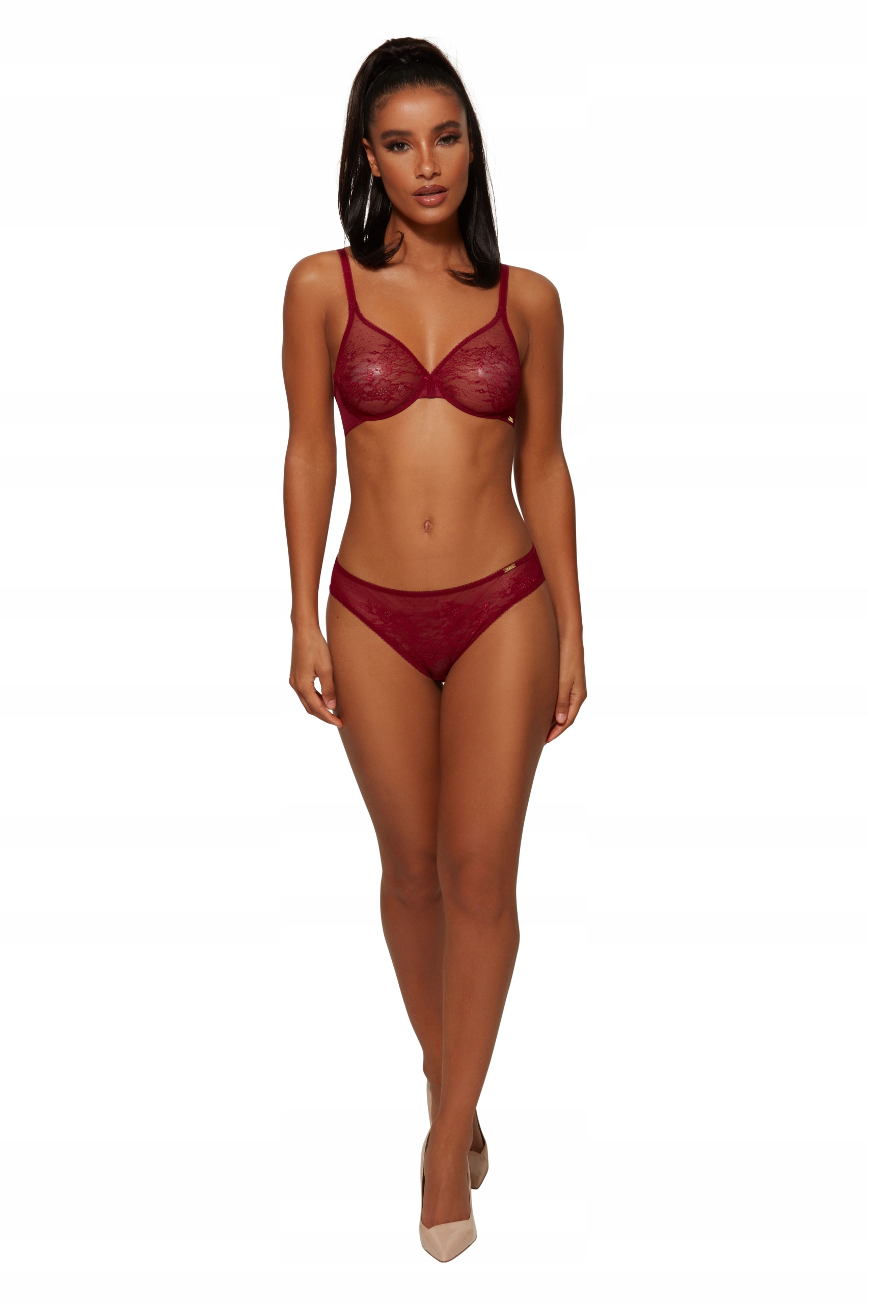 Gossard Podprsenka 70G/32G Glossies Lace Bordeaux