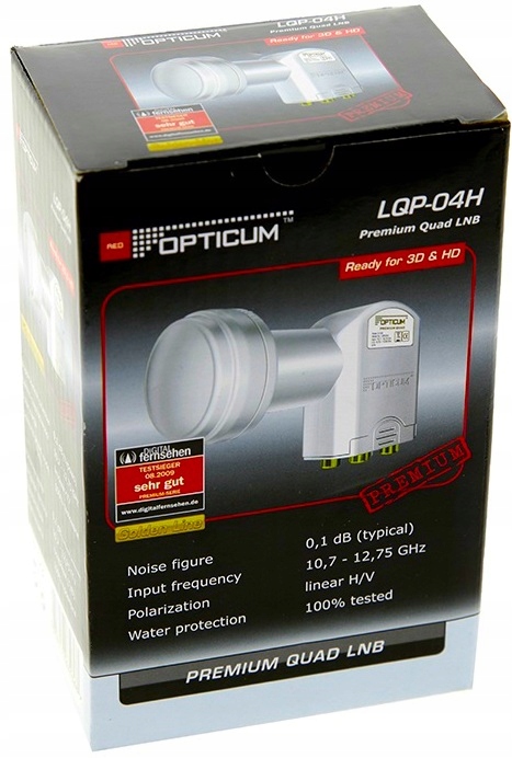 SATELLITE CONVERTER SATELLITES Quad LQP-04H TO FOUR OPTICUM Full HD 4K Type Quad