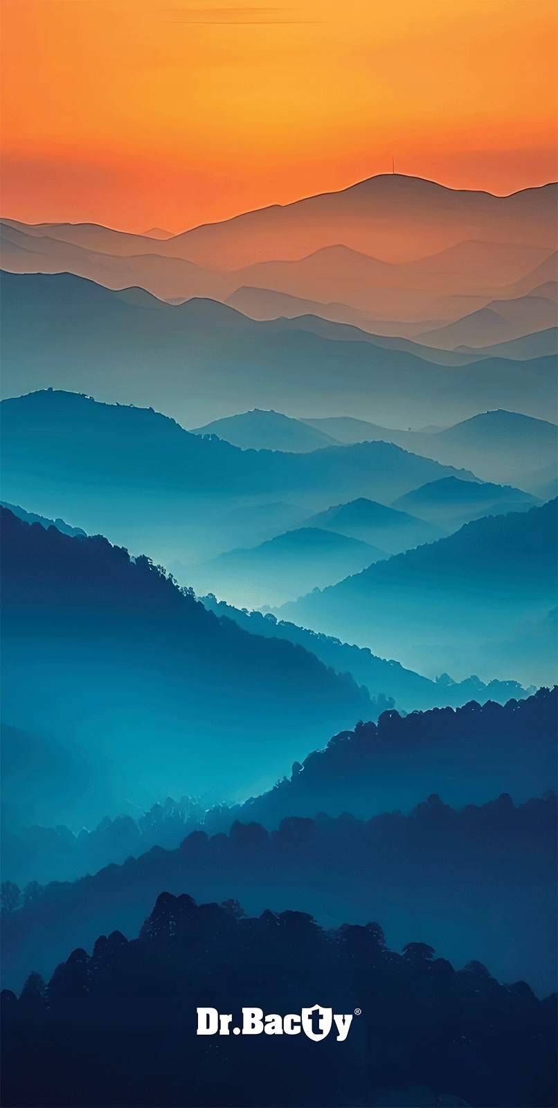 Ręcznik szybkoschnący Dr.Bacty dwustronny kąpielowy góry mountains 70x140 c