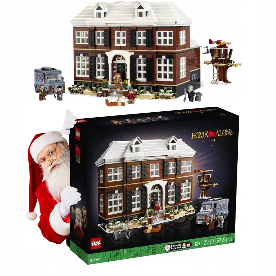 KEVIN SAM W DOMU LEGO IDEAS Home Alone 21330 ORYGINALNE PREZENT 3955 ELEMEN