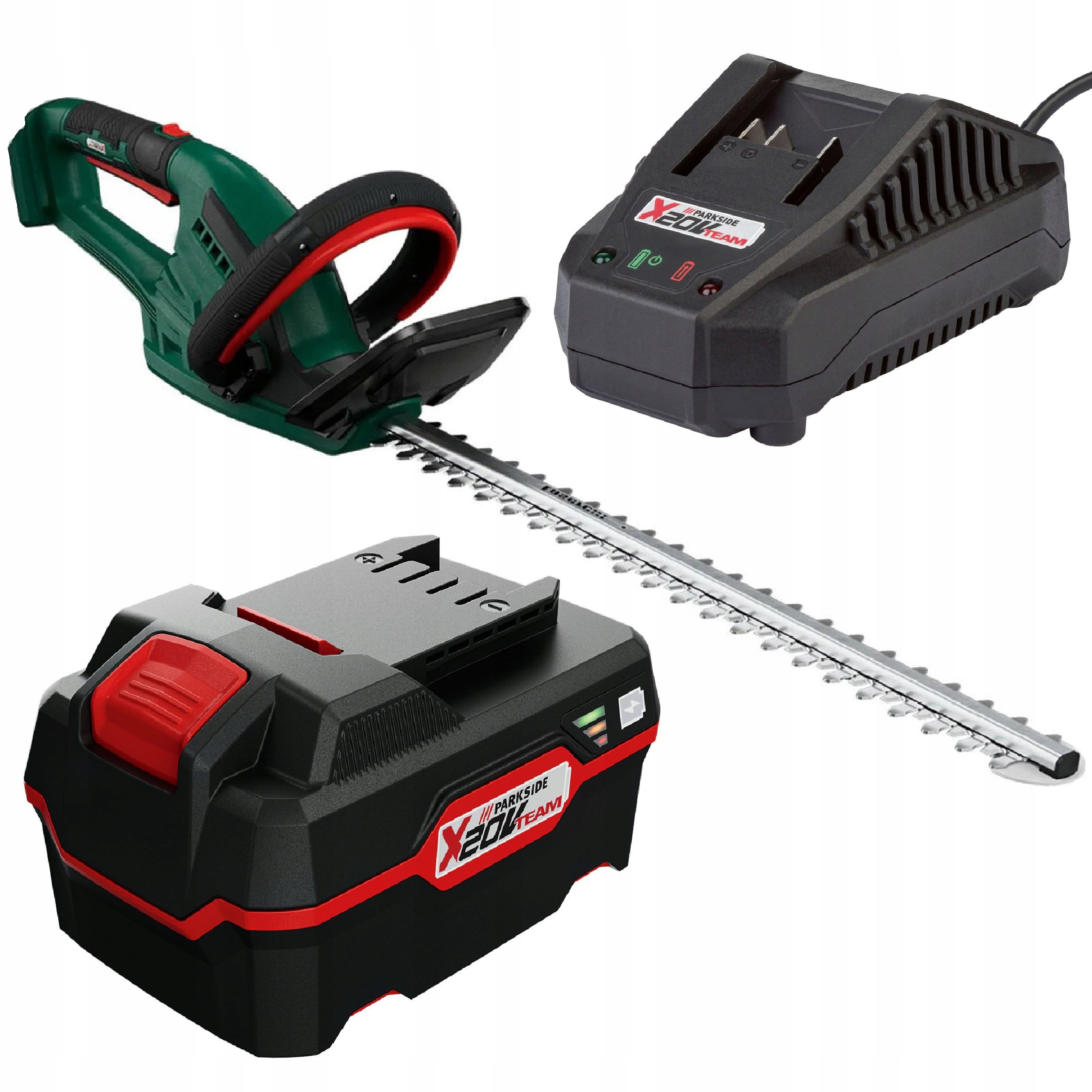 

Nożyce akumulatorowe Parkside do żywopłotu+aku 4Ah