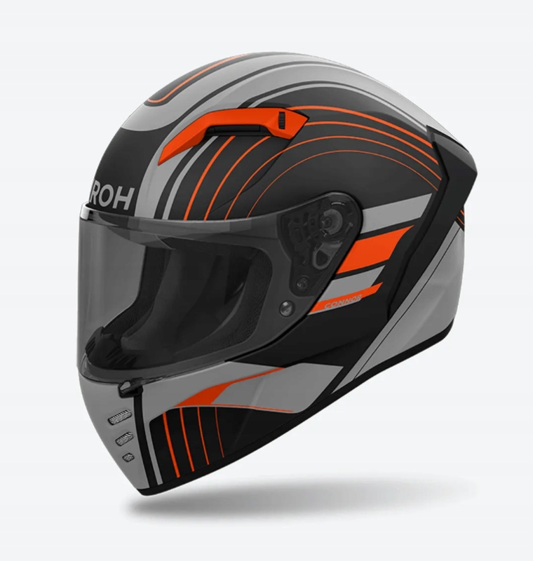 KASK MOTOCYKLOWY AIROH CONNOR ACHIEVE ORANGE MATT S